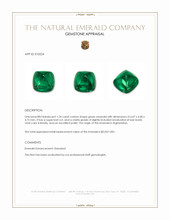 1.24 Ct. Cabochon Emerald from Afghanistan Appraisal