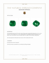 0.94 Ct. Cabochon Emerald from Afghanistan Appraisal