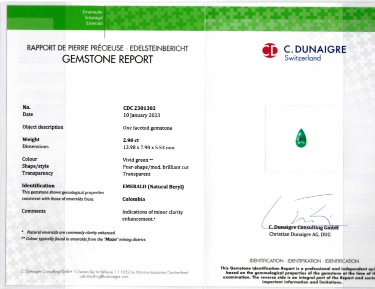 2.90 Ct. Emerald from Colombia - Muzo