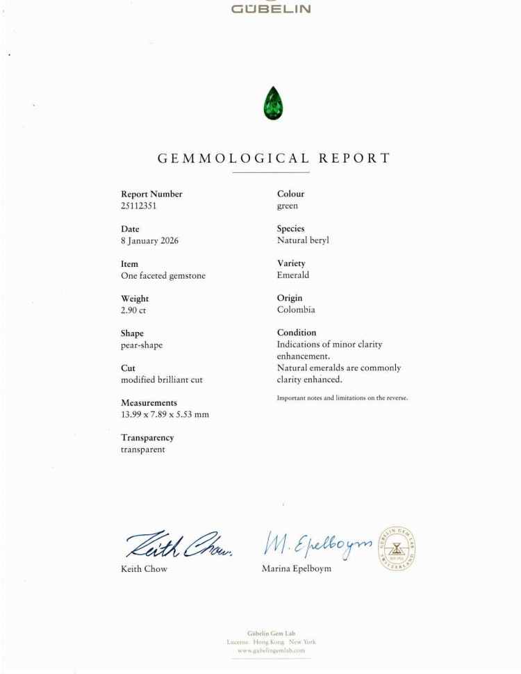 2.90 Ct. Emerald from Colombia - Muzo