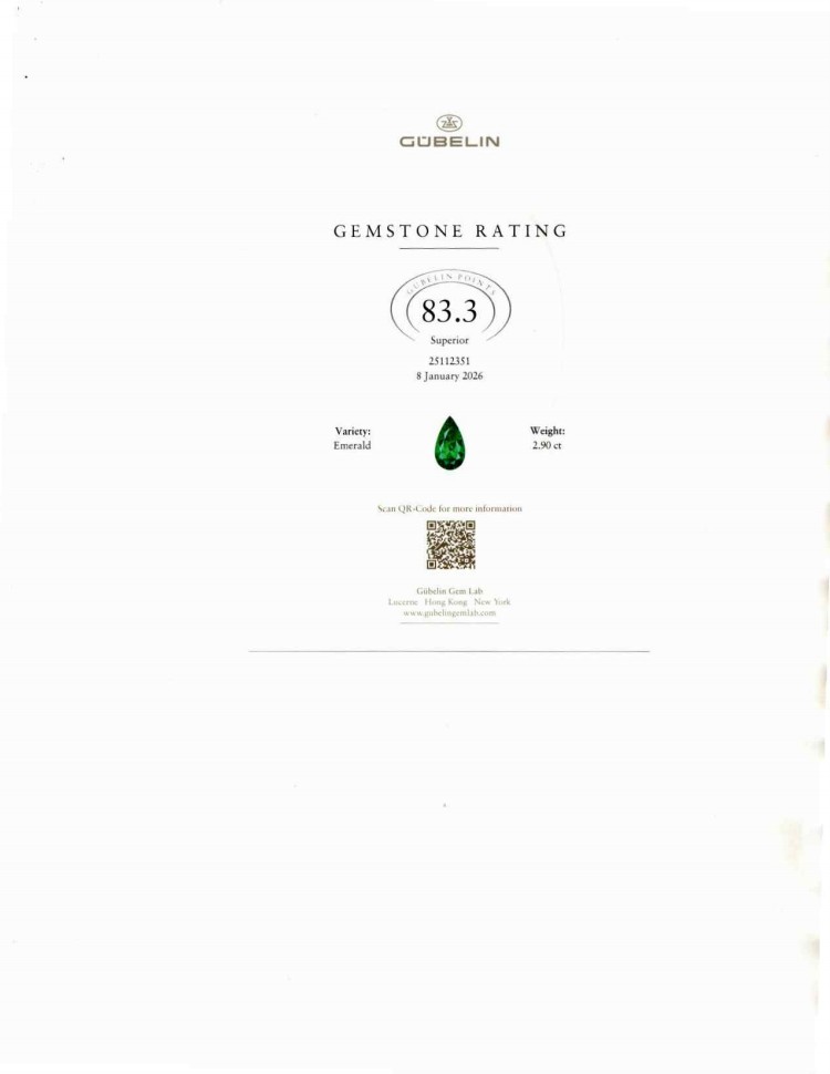2.90 Ct. Emerald from Colombia - Muzo