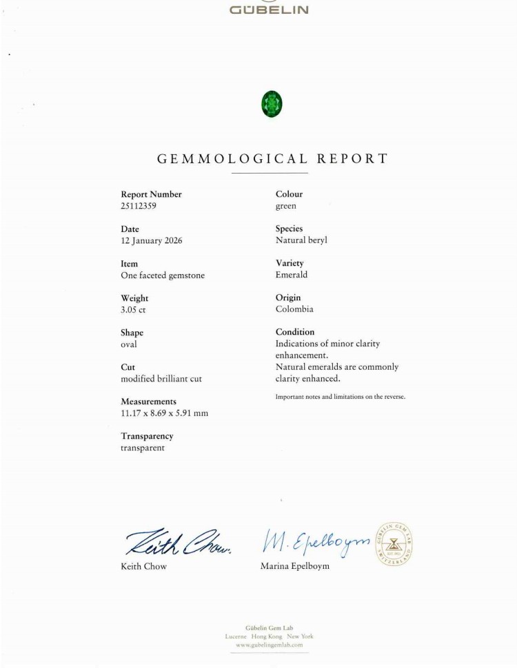3.05 Ct. Emerald from Colombia - Muzo