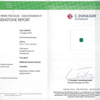 2.50 Ct. Emerald from Colombia Scan Report