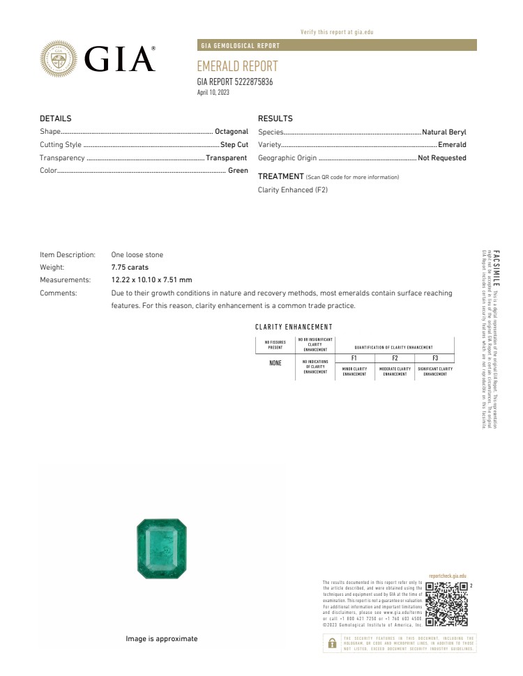 7.75 Ct. Emerald from Colombia