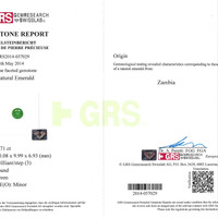 3.71 Ct. Emerald from Zambia Scan Report