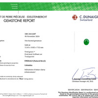 5.41 Ct. Emerald from Colombia - Muzo Scan Report