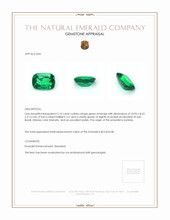 3.10 Ct. Emerald from Zambia Appraisal