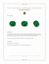 14.68 Ct. Cabochon Emerald from Zambia Appraisal