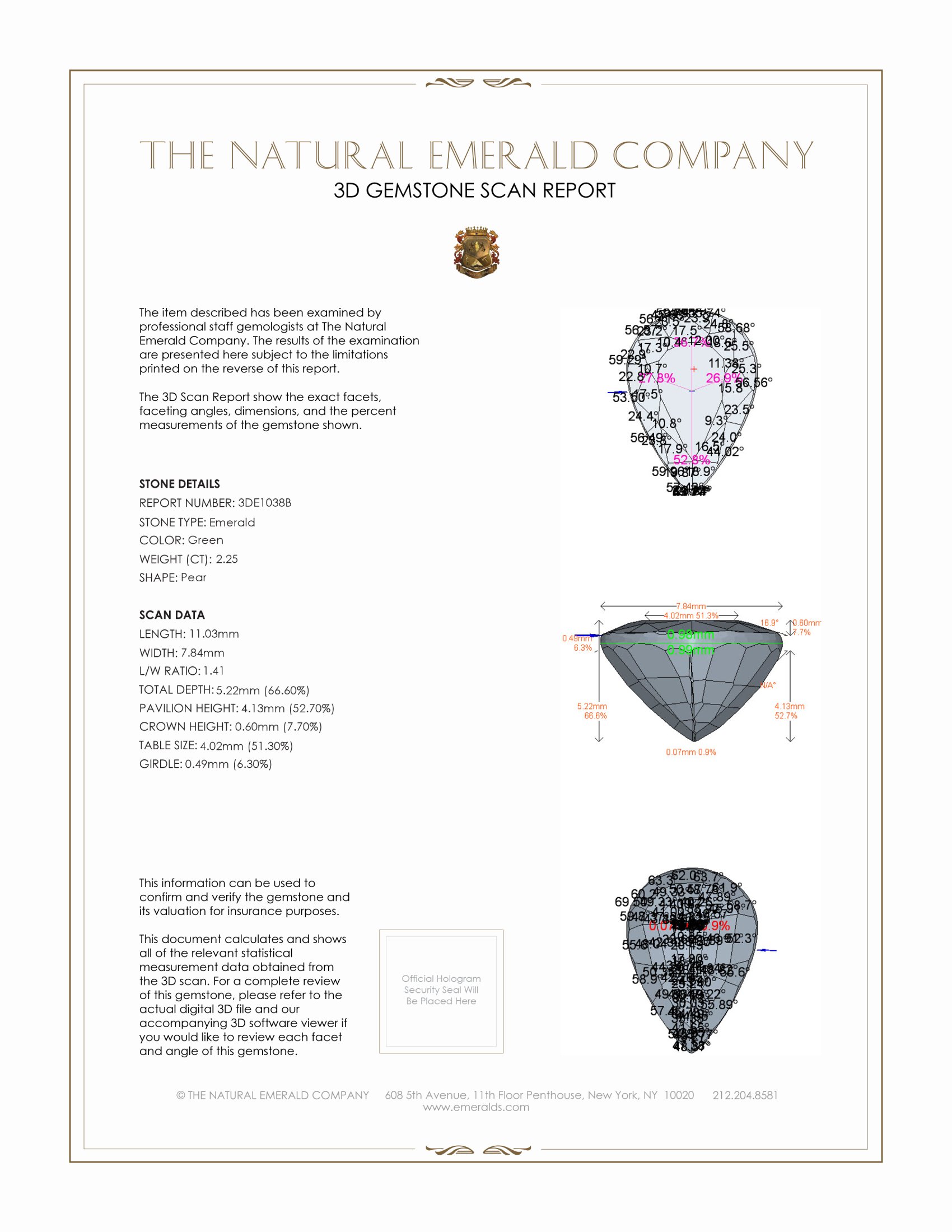 2.25 Ct. Emerald from Zambia