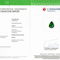 18.63 Ct. Emerald from Zambia Scan Report