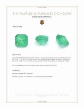 0.68 Ct. Emerald from Zambia Appraisal