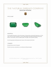 1.08 Ct. Emerald from Zambia Appraisal