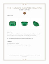 1.27 Ct. Emerald from Zambia Appraisal