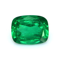 Antique Style Emerald Ring 3.33 Ct., 18K White Gold Combination Stone