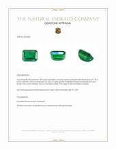 1.89 Ct. Emerald from Zambia Appraisal