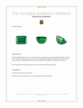 1.77 Ct. Emerald from Zambia Appraisal