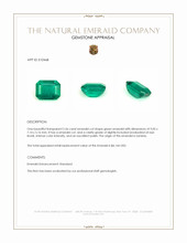 2.56 Ct. Emerald from Zambia Appraisal
