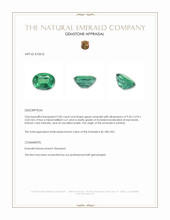 2.00 Ct. Emerald from Zambia Appraisal