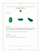 2.14 Ct. Emerald from Zambia Appraisal