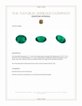 1.71 Ct. Emerald from Zambia Appraisal