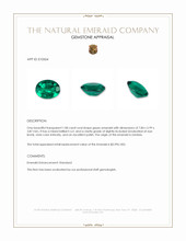 1.08 Ct. Emerald from Zambia Appraisal