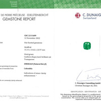 14.49 Ct. Emerald from Colombia Scan Report
