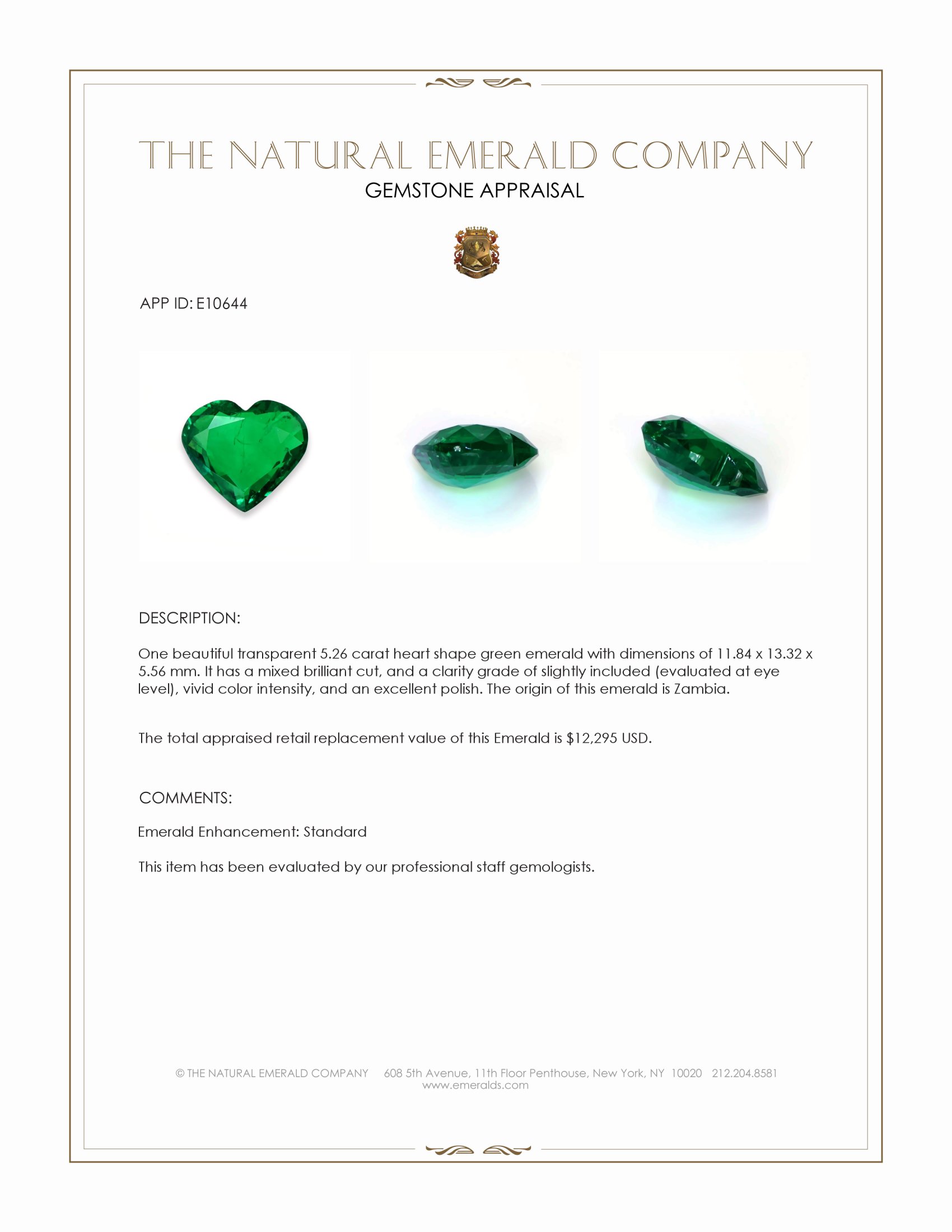 5.26 Ct. Emerald from Zambia