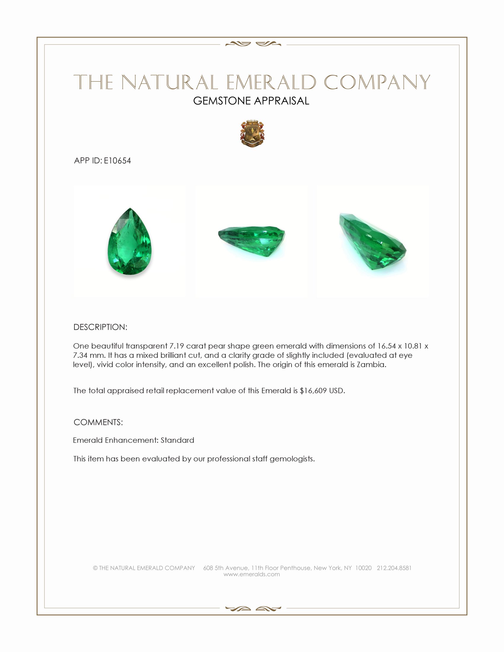7.19 Ct. Emerald from Zambia