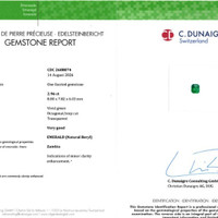2.96 Ct. Emerald from Zambia Scan Report