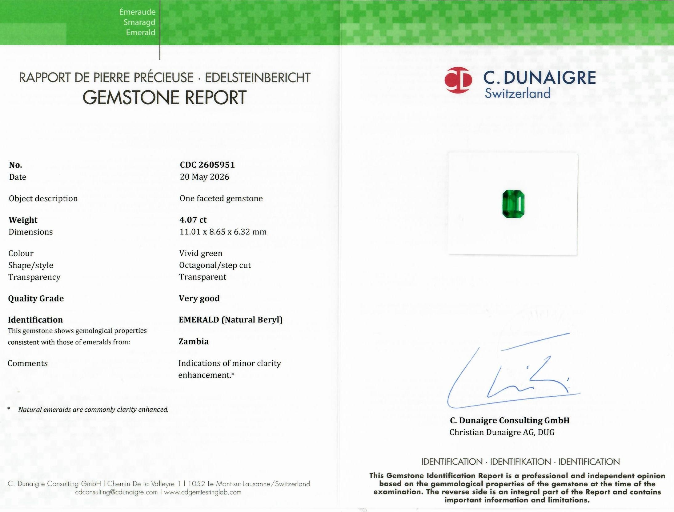 4.07 Ct. Emerald from Zambia