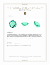 0.78 Ct. Emerald from Madagascar Appraisal