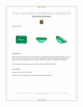 3.81 Ct. Emerald from Colombia Appraisal