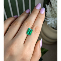 3.81 Ct. Emerald from Colombia Life Style