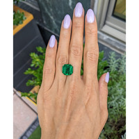 8.47 Ct. Emerald from Colombia Life Style