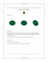 29.77 Ct. Cabochon Emerald from Colombia Appraisal