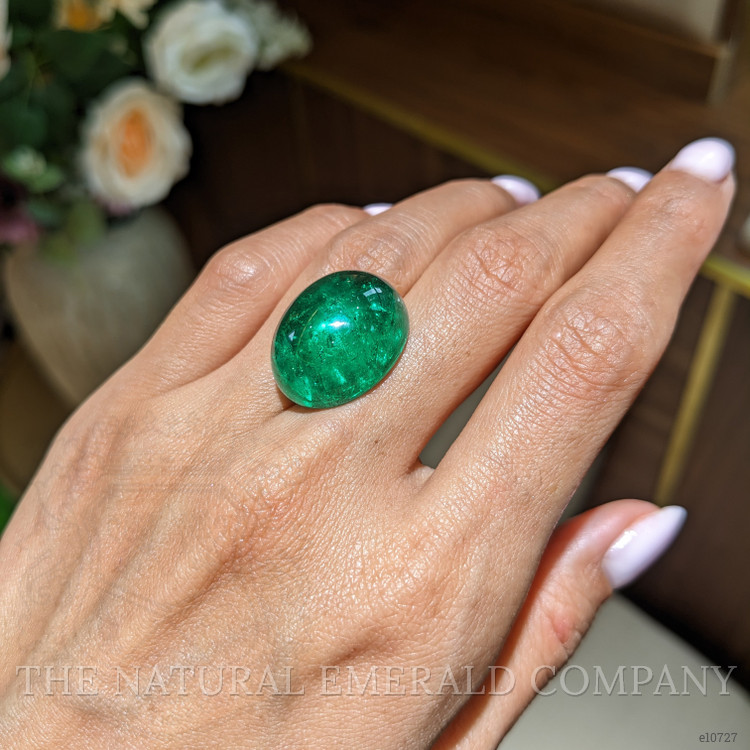 29.77 Ct. Cabochon Emerald from Colombia