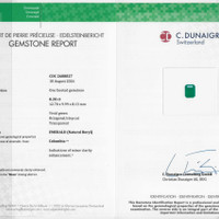 8.28 Ct. Emerald from Colombia - Muzo Scan Report