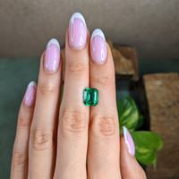 3.44 Ct. Emerald from Colombia Life Style