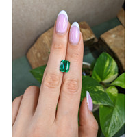 3.44 Ct. Emerald from Colombia Life Style