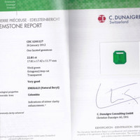 22.81 Ct. Emerald from Colombia Scan Report