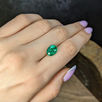 3.48 Ct. Emerald from Colombia Life Style