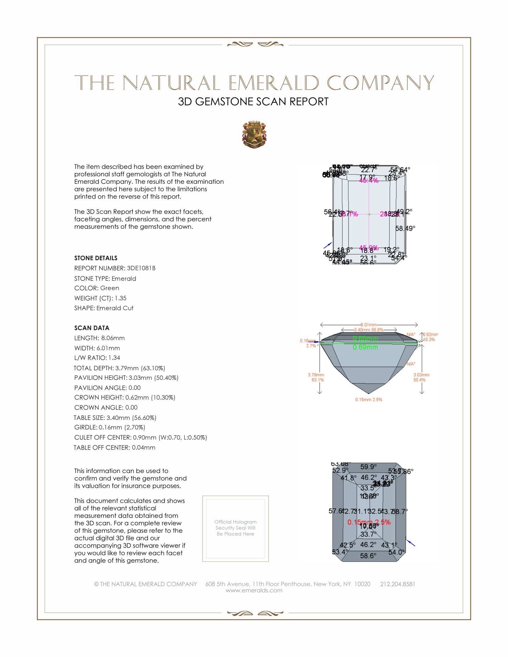 1.35 Ct. Emerald from Zambia