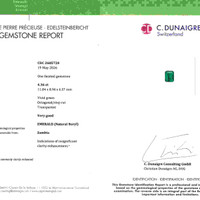4.36 Ct. Emerald from Zambia Scan Report