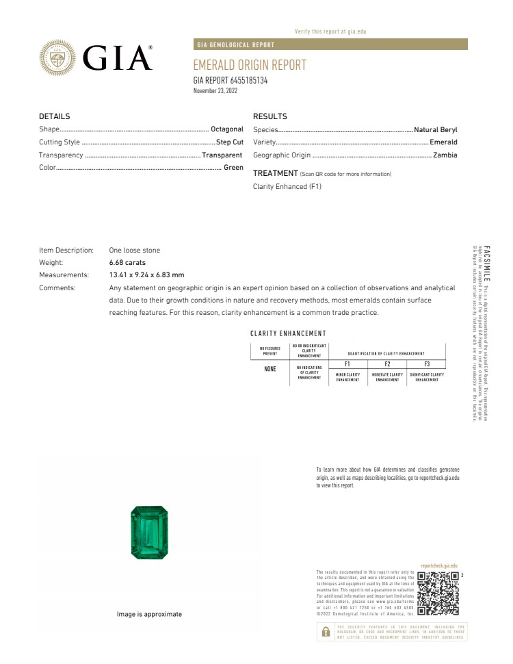6.68 Ct. Emerald from Zambia