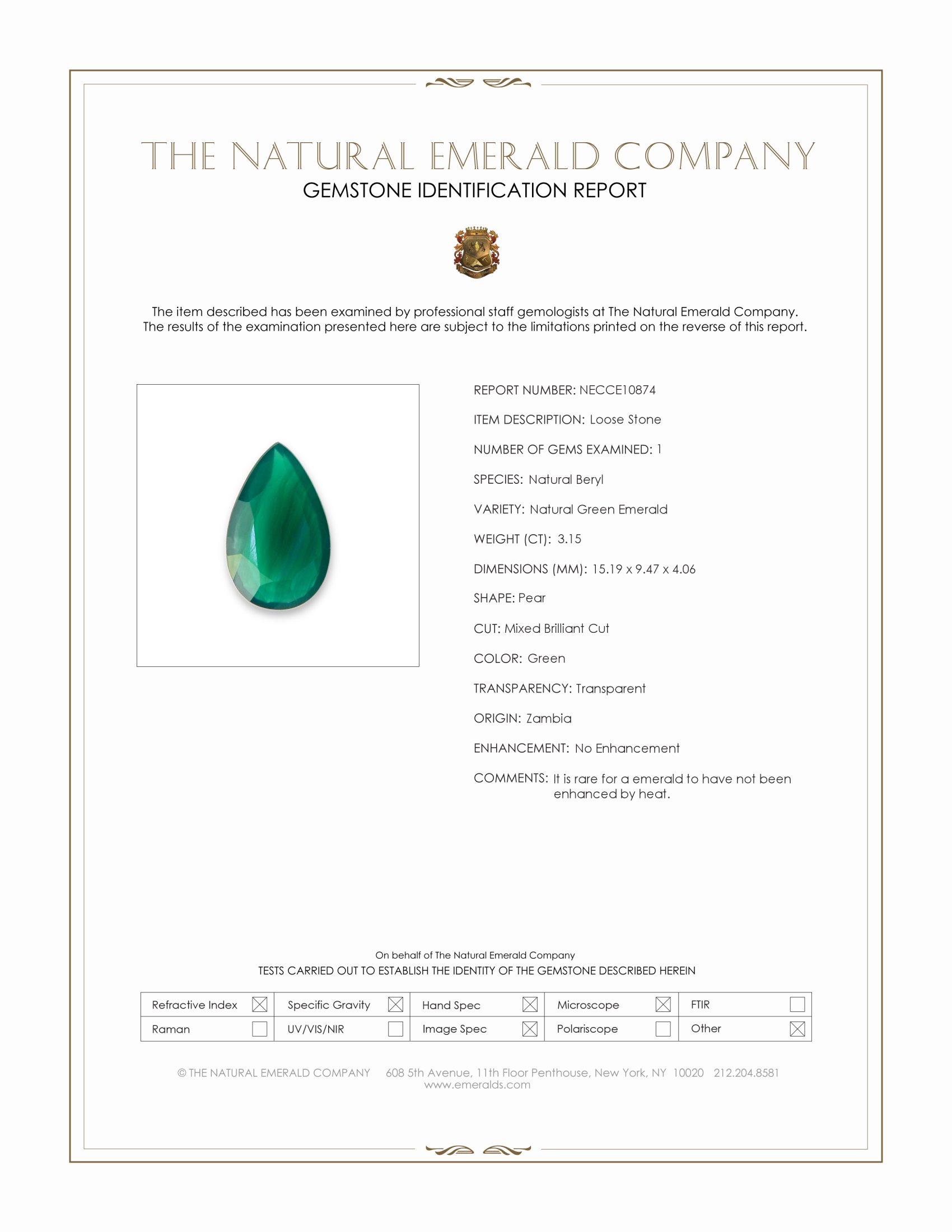 3.15 Ct. Emerald from Zambia