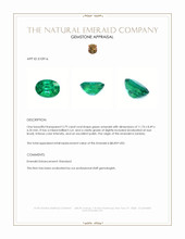 3.79 Ct. Emerald from Zambia Appraisal
