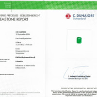 5.74 Ct. Emerald from Colombia Scan Report