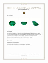 2.77 Ct. Emerald from Zambia Appraisal