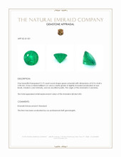 2.19 Ct. Emerald from Colombia Appraisal