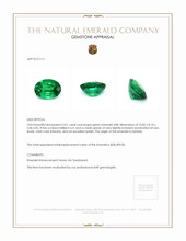 3.01 Ct. Emerald from Zambia Appraisal